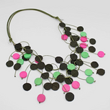 SYLCA Green Penny Dangle Necklace