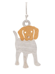 RAIN Two Tone Brass Bulldog Face Earring