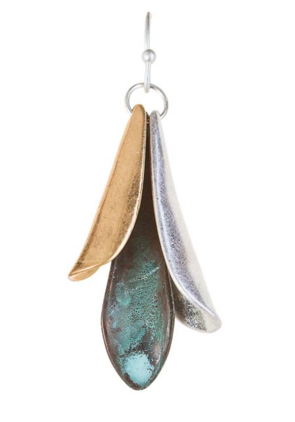 RAIN Patina Mix Flower Petals Earring