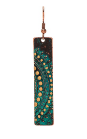 RAIN Patina Sun Medallion Bar Earring