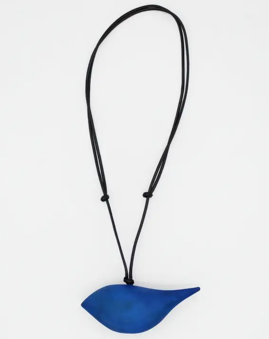 SYLCA Royal Blue Robin Bird Wooden Pendant Adjustable Necklace