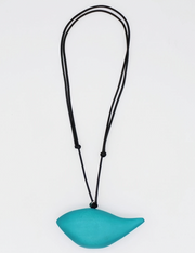 SYLCA Turquoise Robin Bird Wooden Pendant Adjustable Necklace