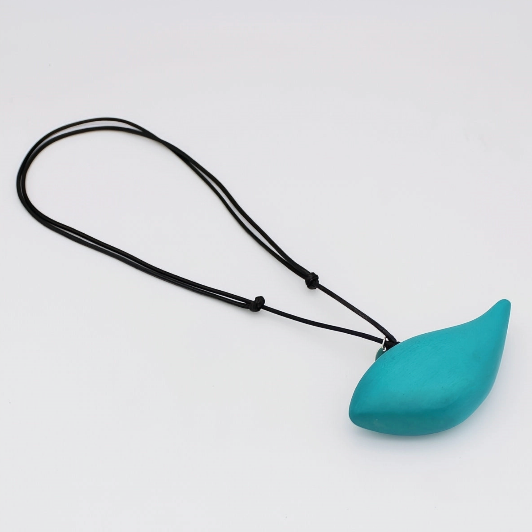 SYLCA Turquoise Robin Bird Wooden Pendant Adjustable Necklace