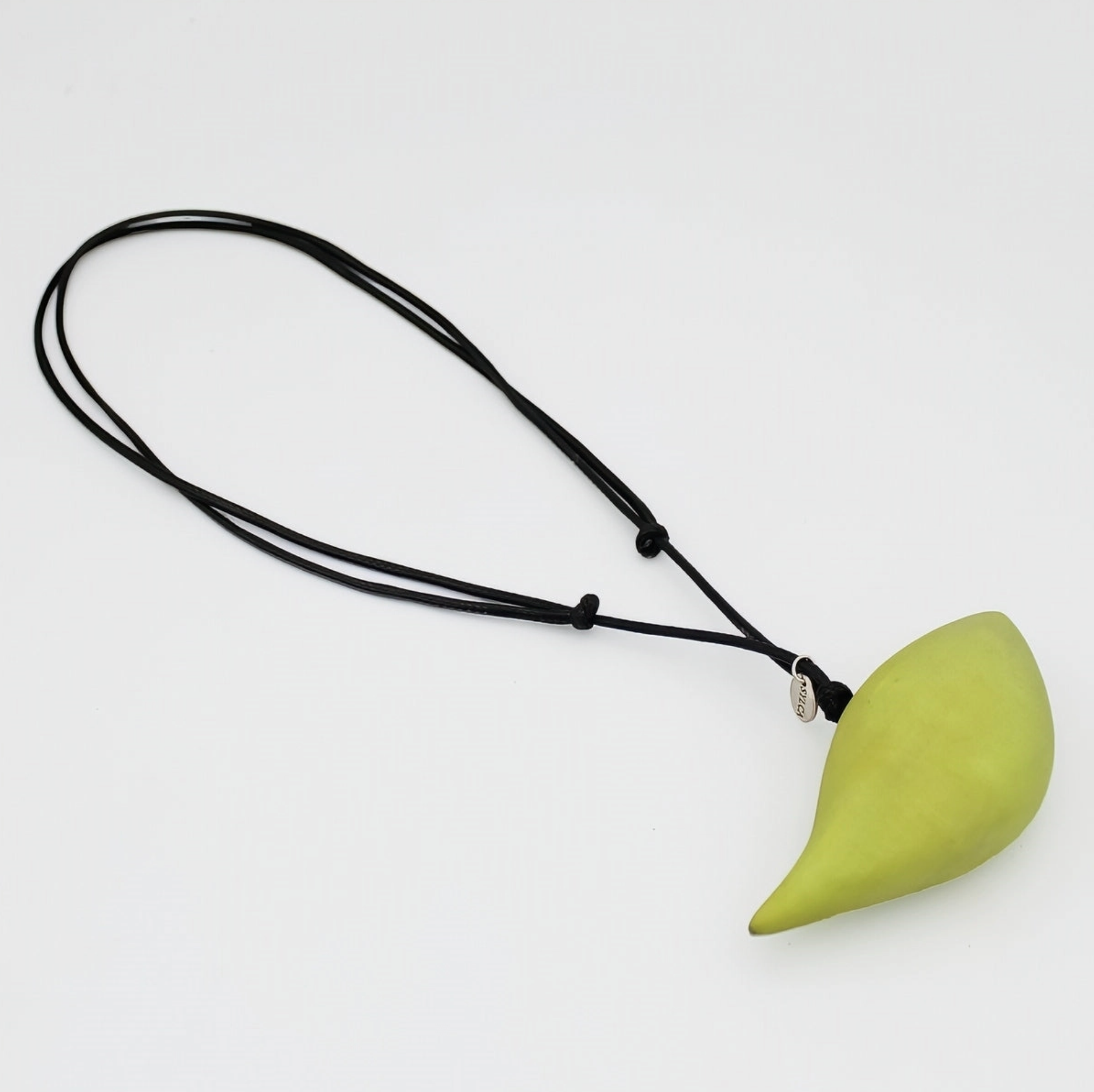 SYLCA Chartreuse Robin Bird Wooden Pendant Adjustable Necklace