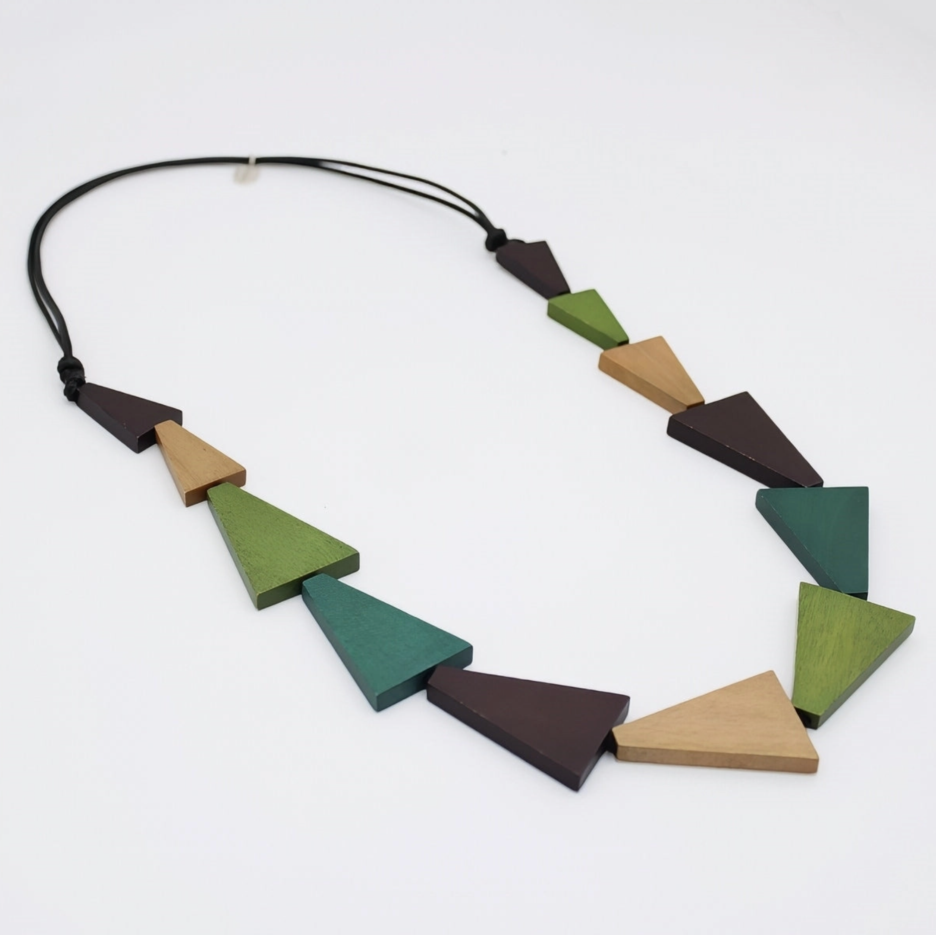 SYLCA Green Zara Triangle Statement Necklace