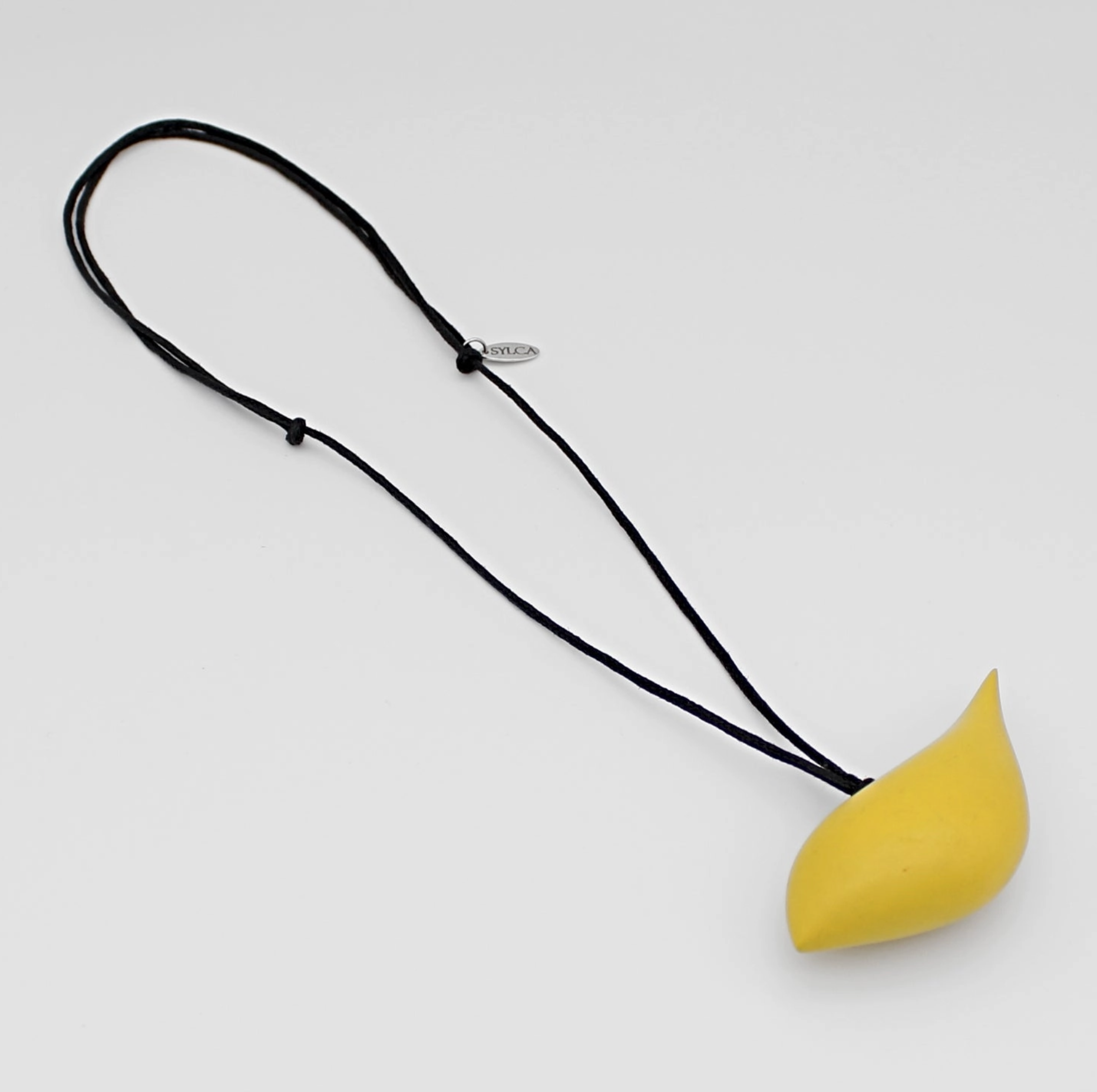 SYLCA Lemon Robin Bird Wooden Pendant Adjustable Necklace