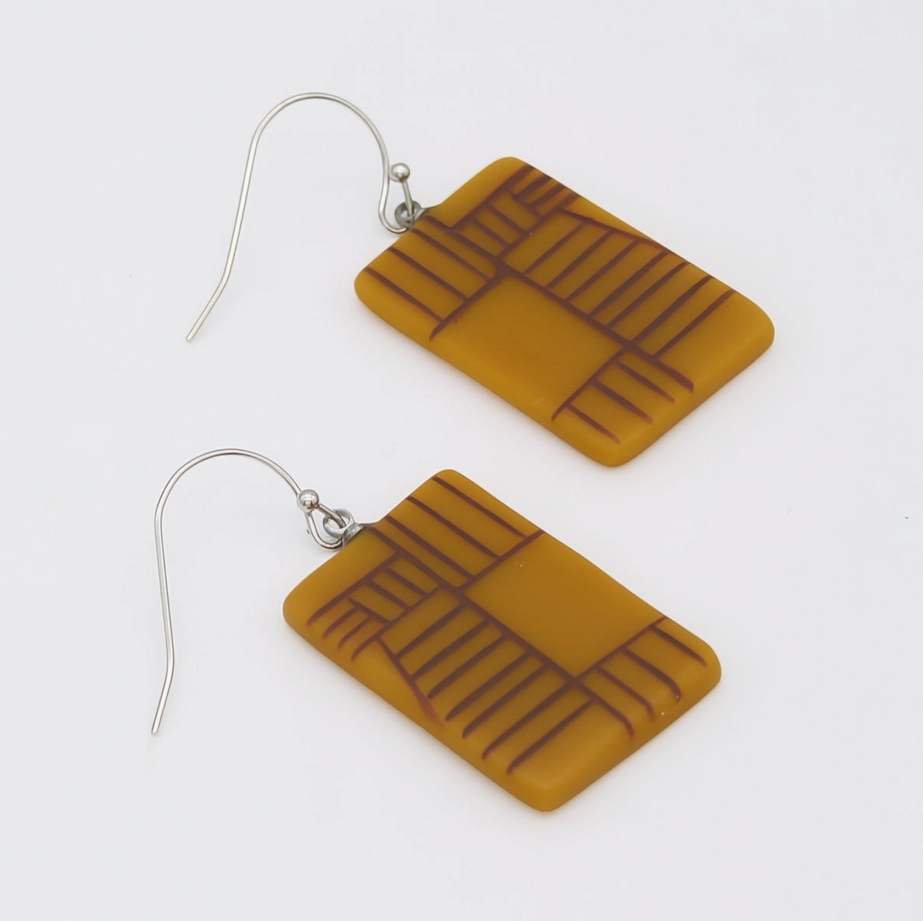 SYLCA Mustard Geovibe Drop Earring