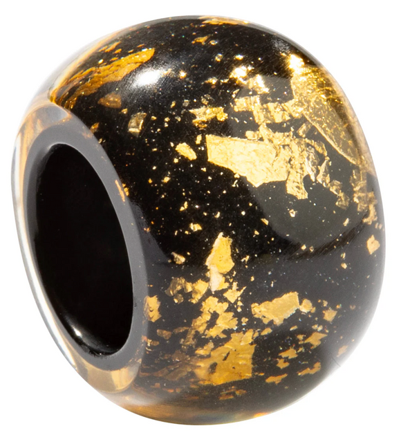 ZSISKA Bliss Glam Black with Gold Flakes Bead