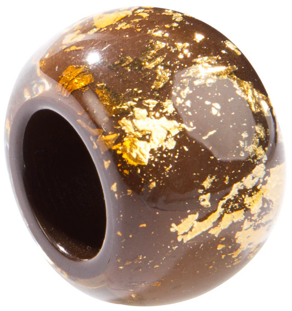 ZSISKA Bliss Glam Brown with Gold Flakes Bead