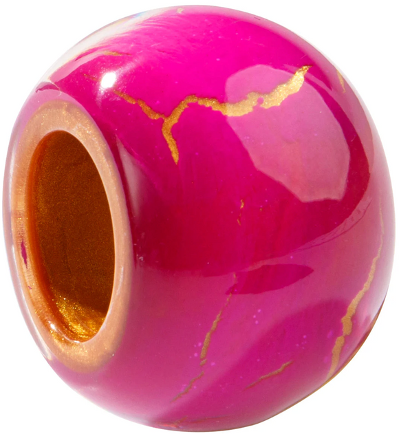 ZSISKA Bliss Musee Fuchsia & Copper Crackling Bead