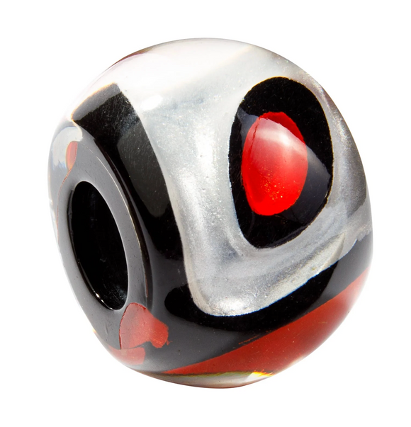 ZSISKA Bliss Glitz Silver & Red Butterfly Bead