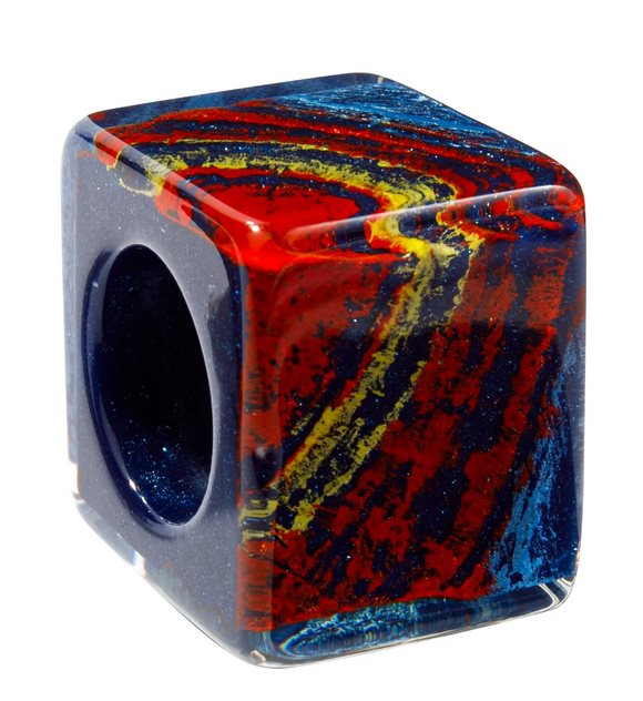 ZSISKA Bliss Glitz Red, Yellow & Blue Antique Bead