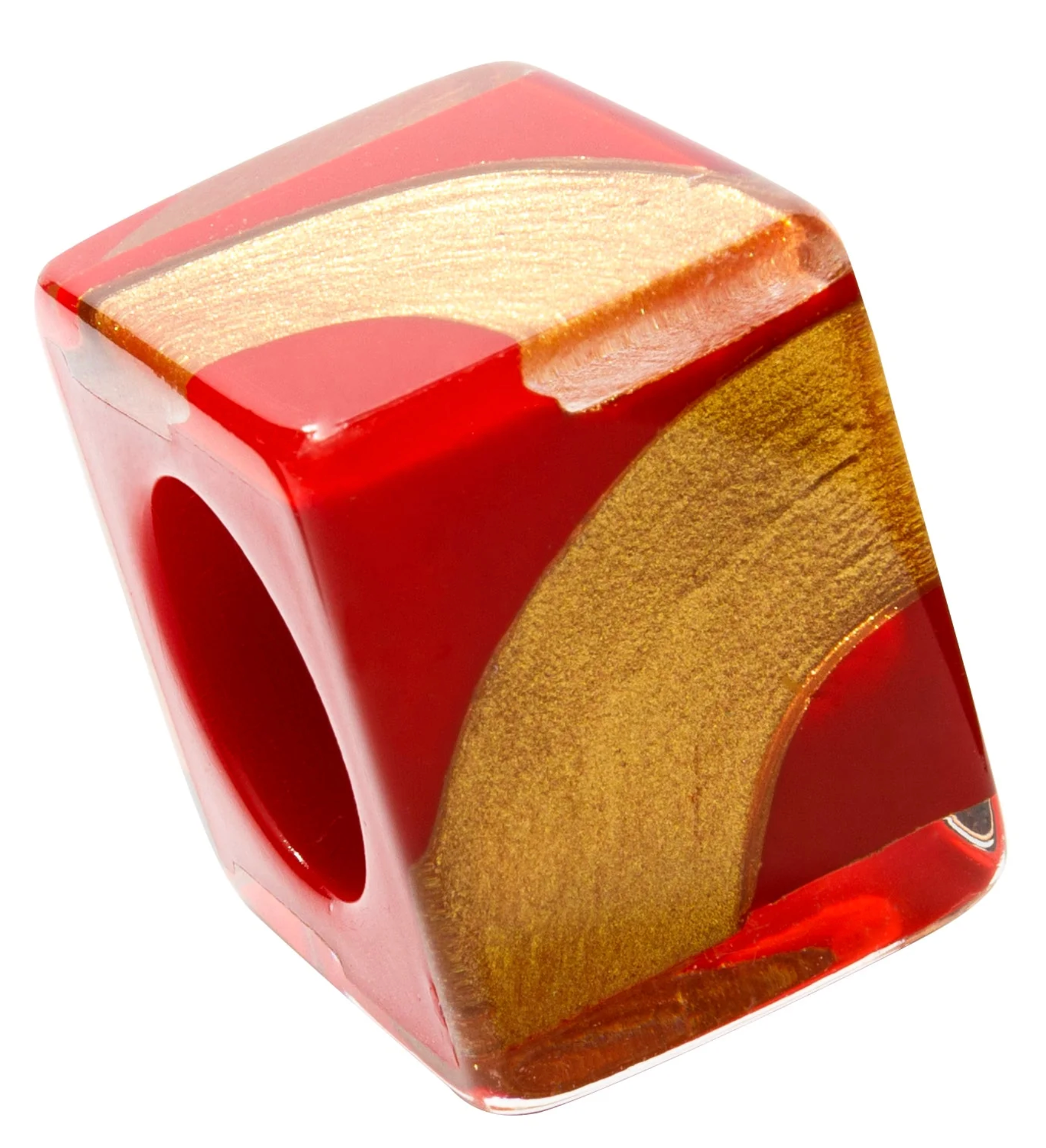 ZSISKA Bliss Musee Red & Gold Art Deco Bead