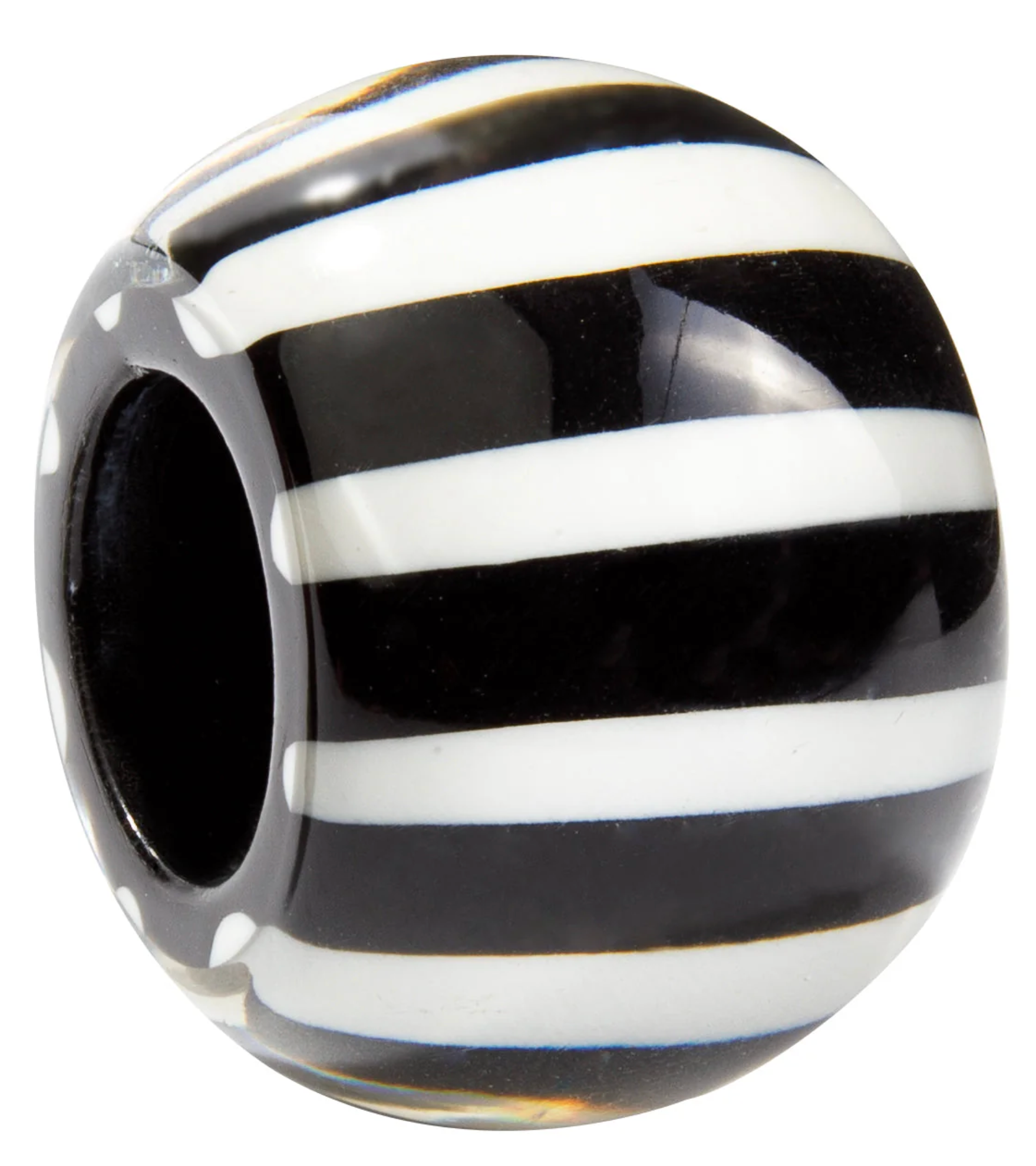 ZSISKA Bliss Musee Black & White Horizontal Stripes Bead