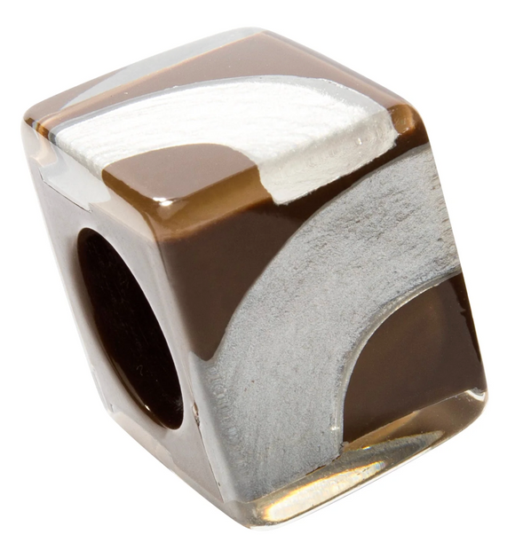 ZSISKA Bliss Musee Brown & Silver Art Deco Bead