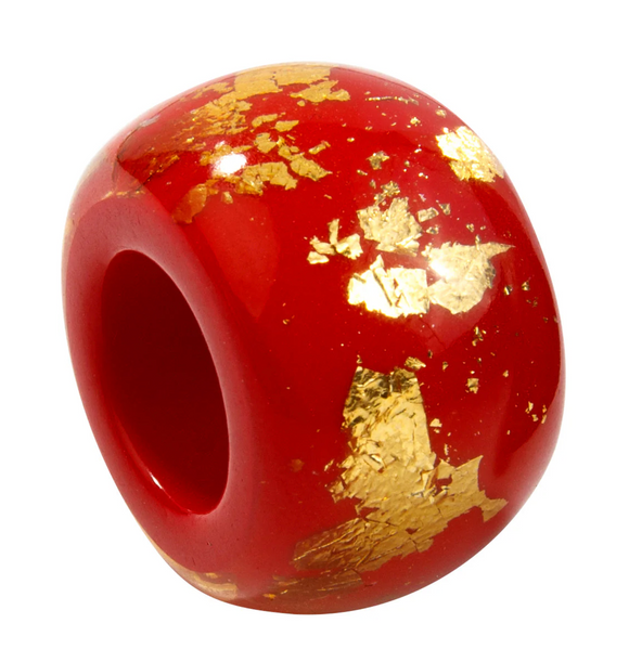 ZSISKA Bliss Glam Red with Gold Foil Bead