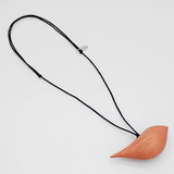 SYLCA Peach Robin Bird Wooden Pendant Adjustable Necklace