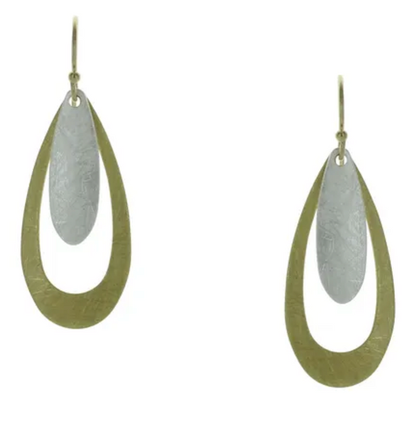 Takobia Two Tone Oval Drop ER - 2293