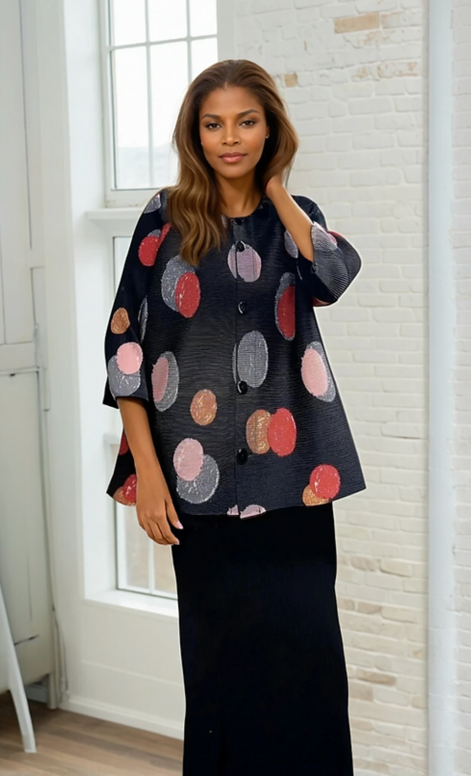 Vanite Couture Jacket - 61643 - BLACK MULTI