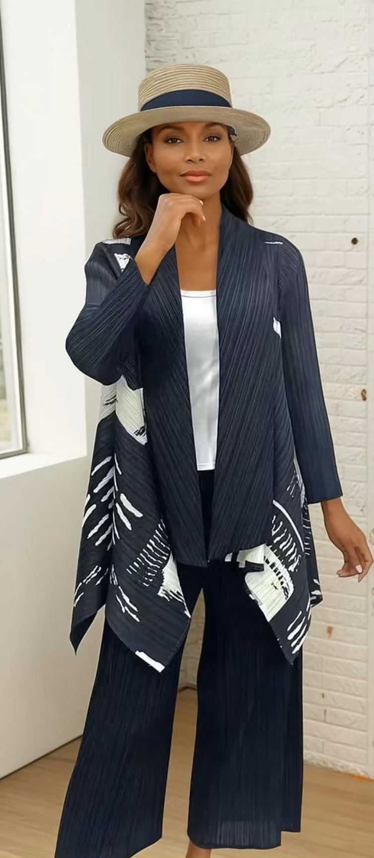 Vanite Couture Duster - 88114 - BLACK/WHITE