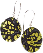 ZSISKA Peace Moss Green Circle Earring