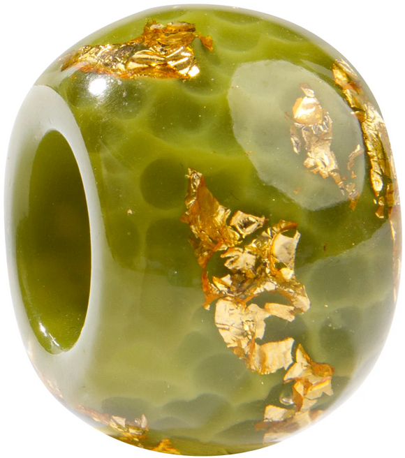 ZSISKA Bliss Glitz Olive Green with Gold Flakes Bead