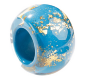 ZSISKA Bliss Glitz Teal with Gold Flakes Bead