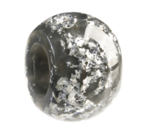 ZSISKA Bliss Grey with Silver Flakes Bead