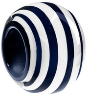 ZSISKA Bliss Musee Navy & White Striped Bead