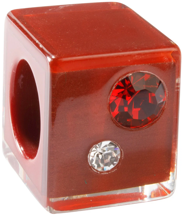 ZSISKA Bliss Luxx Ruby Red Crystal Cube Bead