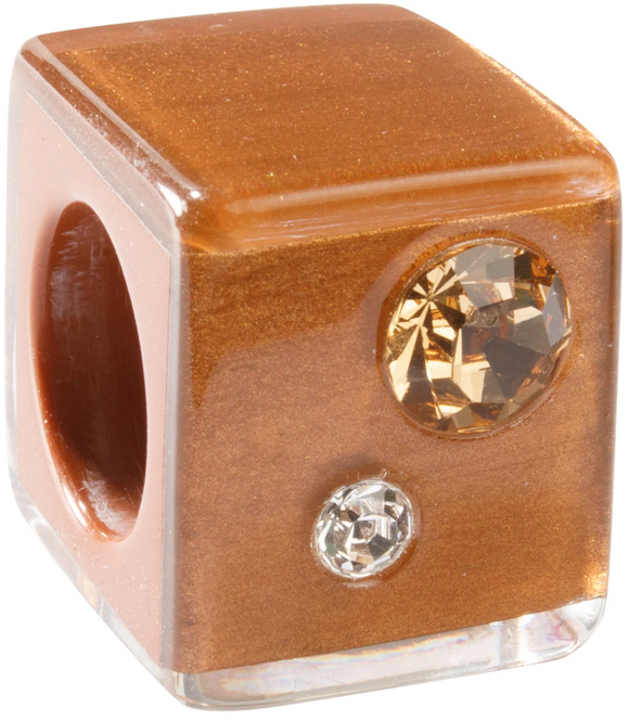 ZSISKA Bliss Luxx Cognac Crystal Cube Bead