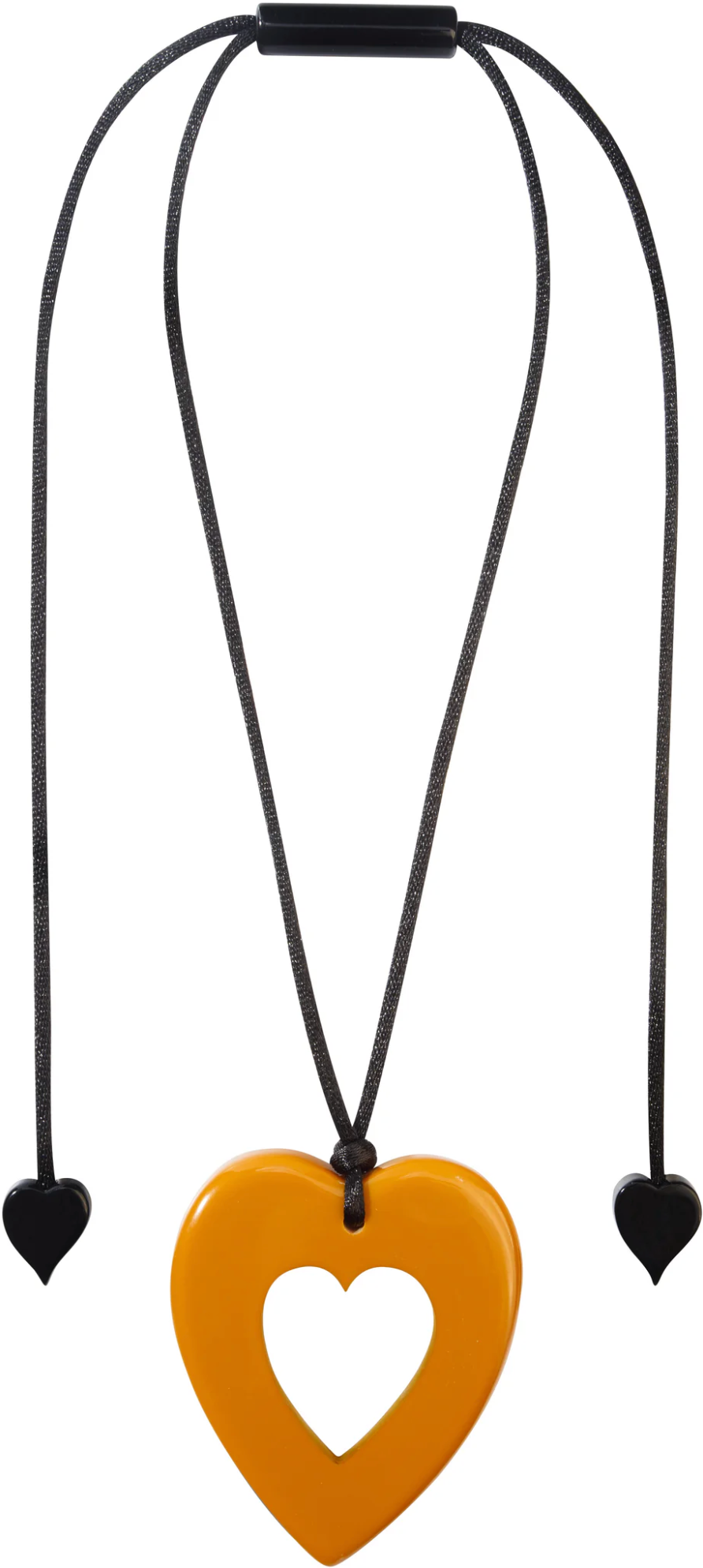 ZSISKA Prima Heart Mustard Yellow Adjustable Pendant Necklace