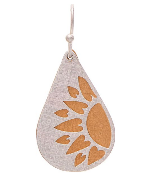 RAIN Two Tone Layered Sunflower Earring