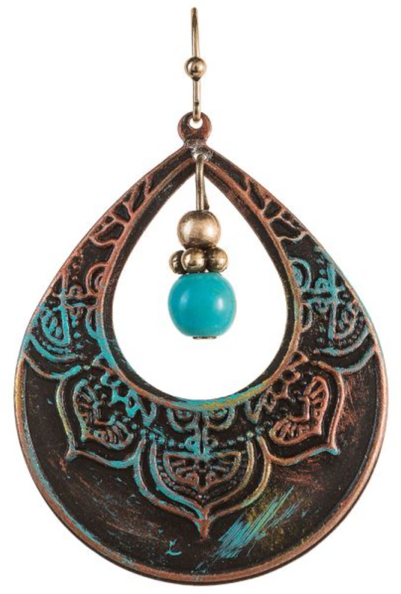 RAIN Fire Patina Turquoise Drop Earring