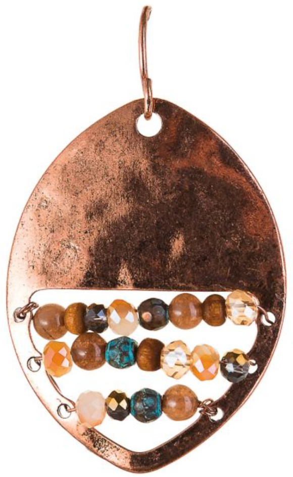 RAIN Copper Mixed Bead Abacus Earring