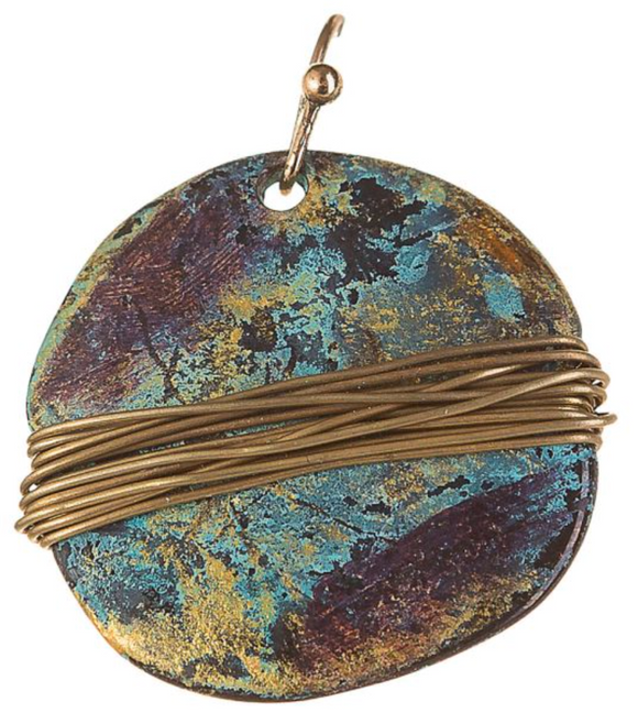 RAIN Patina Wire Wrapped Circle Earring