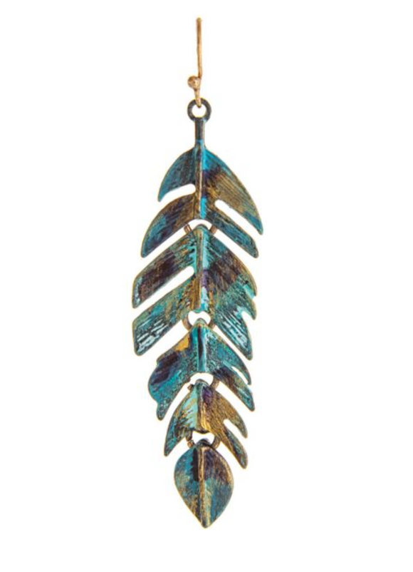 RAIN Fire Patina Feather Earring