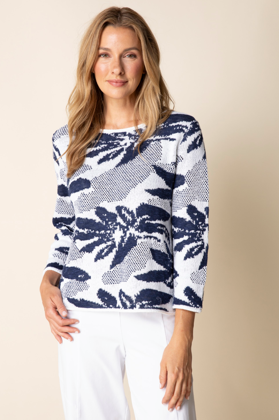 Habitat Sunflower Stiches Pullover - 83500 - NAVY