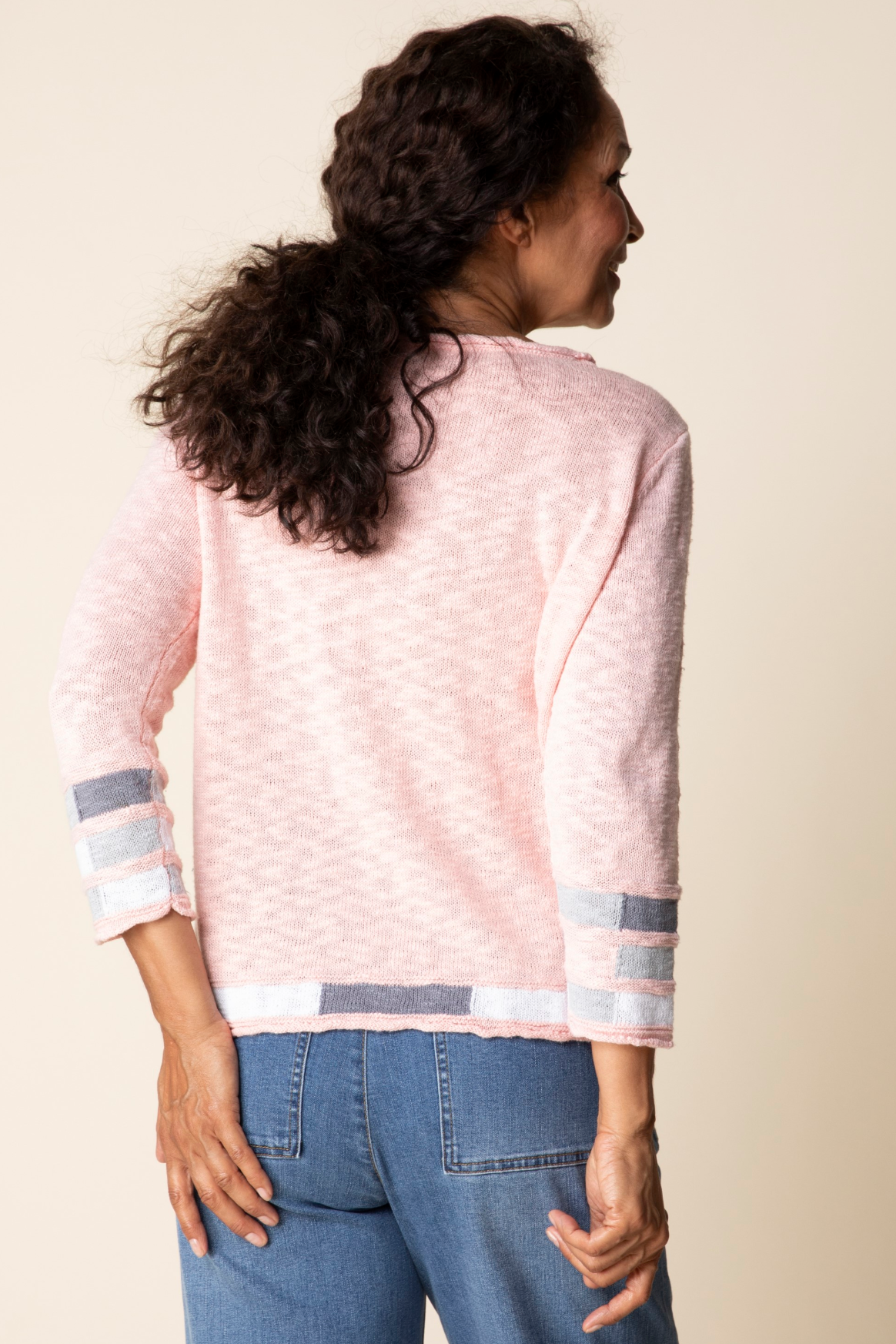 Habitat Boardwalk Sweaters Mosaic Pullover - 89704 - BLUSH
