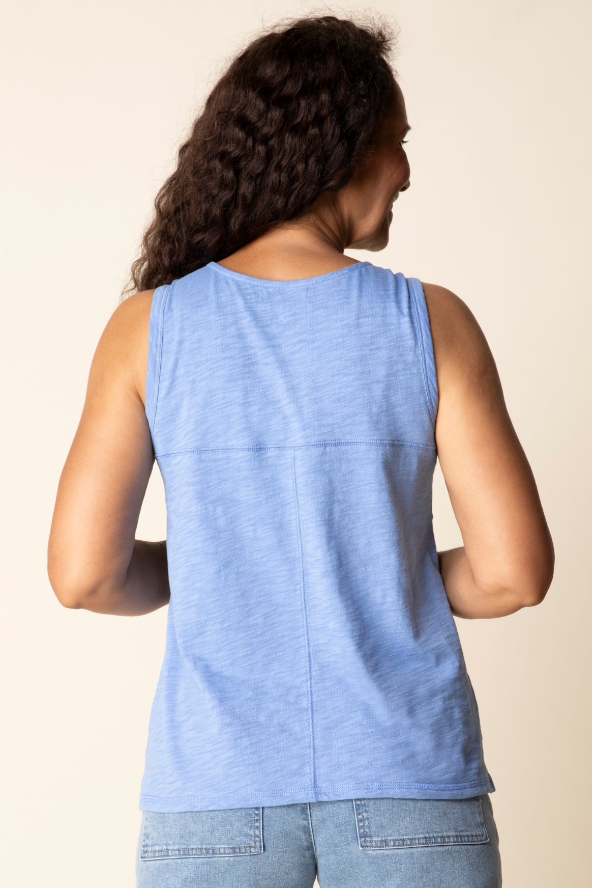 Habitat Cotton Pebble Pieced Tank - 27501 - SKY
