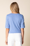 Habitat Cotton Pebble Split Neck Tee - 27521 - SKY