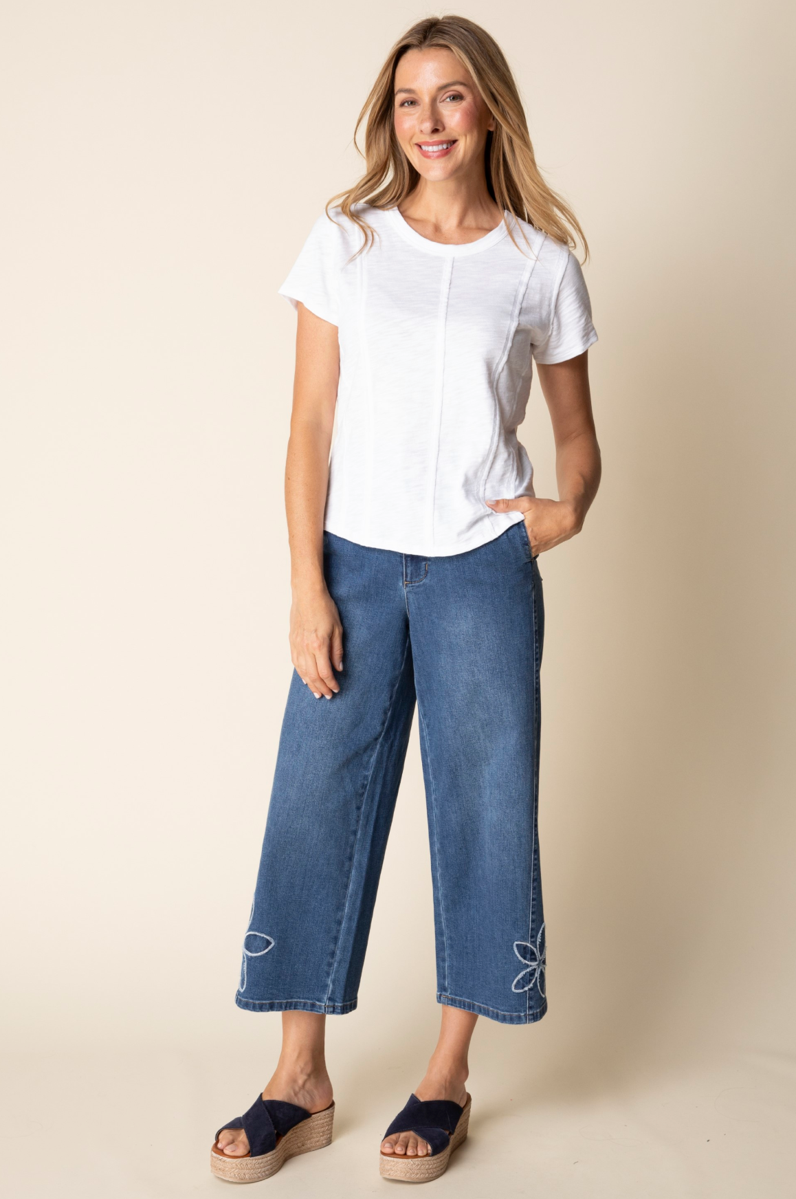 Habitat Cotton Pebble Seamed Tee - 27557 - BLACK (NOT WHITE)