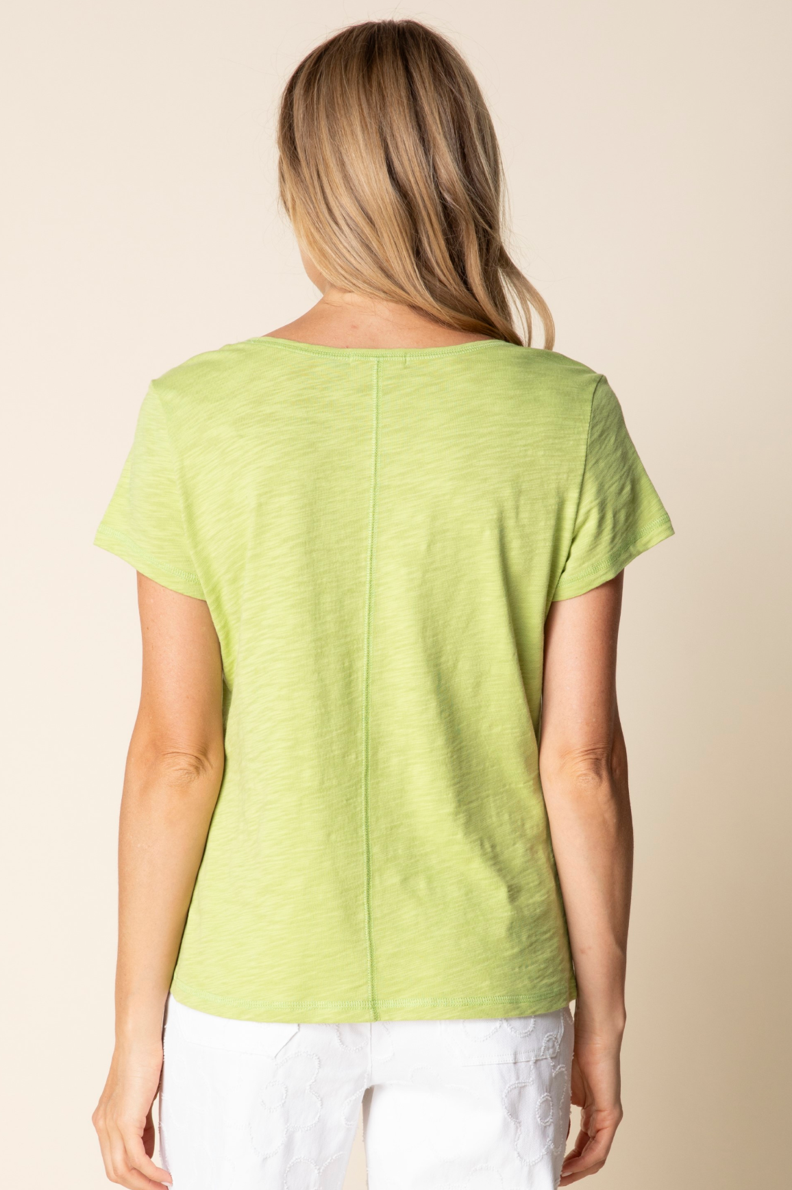 Habitat Cotton Pebble Coverstitch Tee - 27524 - LEAF
