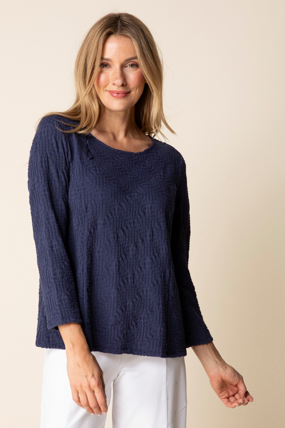 Habitat Sunburst Knit Boatneck Tee - 20715 - NAVY