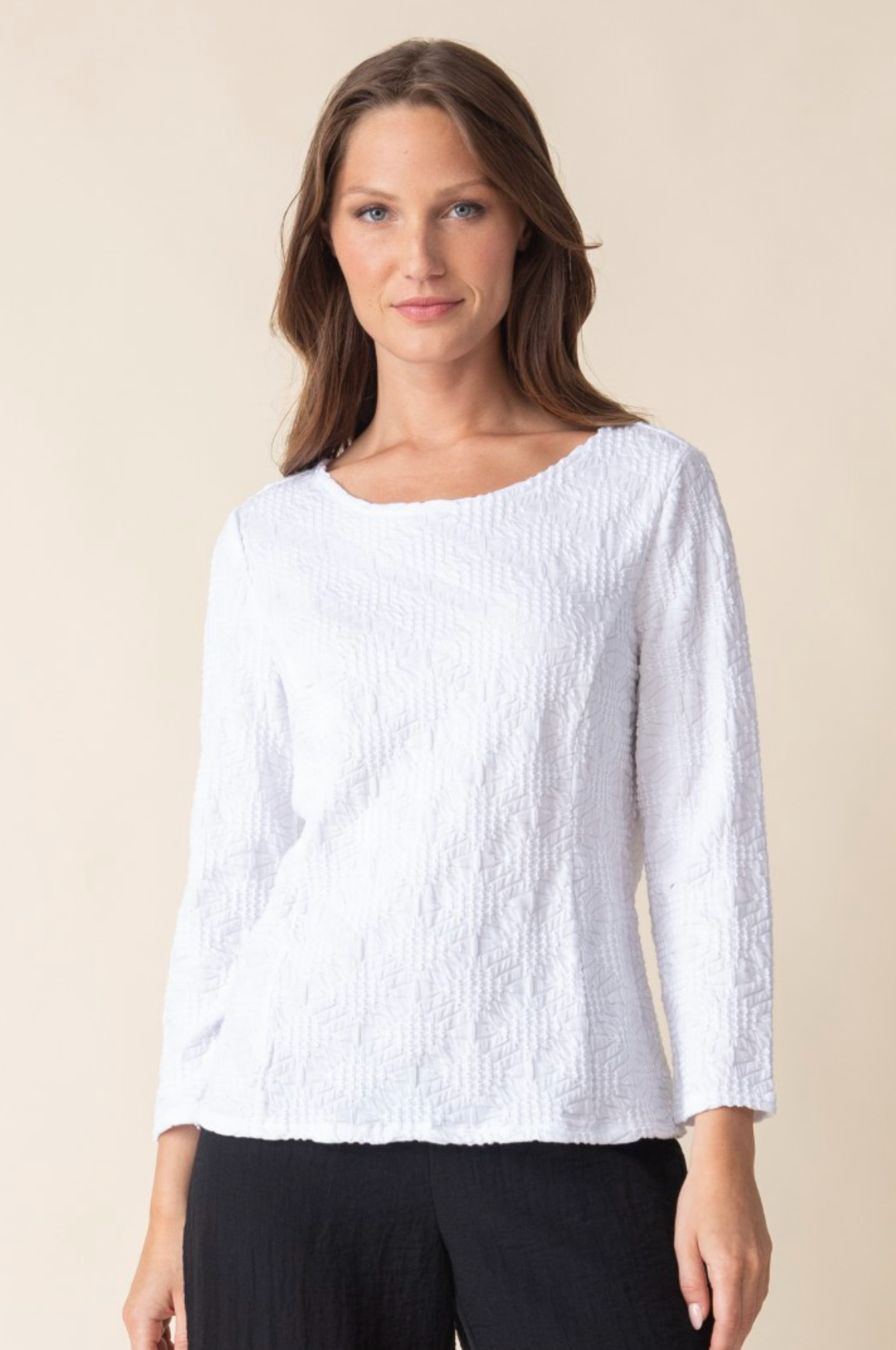 Habitat Sunburst Knit Boatneck Tee - 20715 - WHITE
