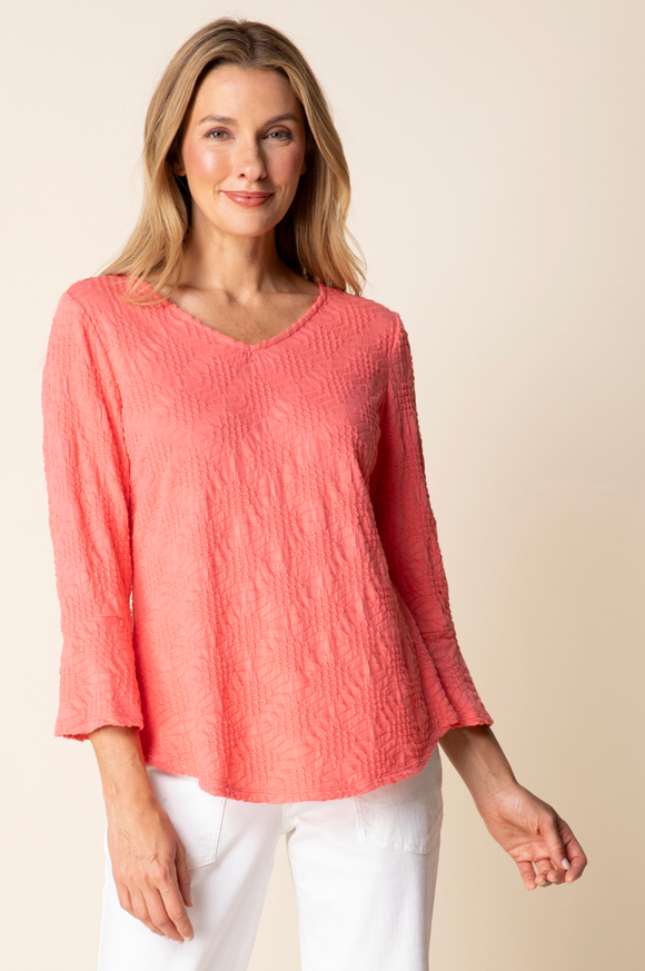 Habitat Sunburst Knit Swing Top - 20718 - CORAL