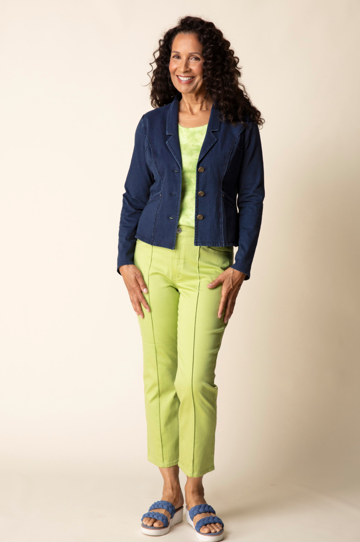 Habitat Stonewash Cotton Knit South Side Jacket - 31521 - DENIM