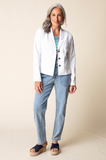 Habitat Stonewash Cotton Knit South Side Jacket - 31521 - WHITE
