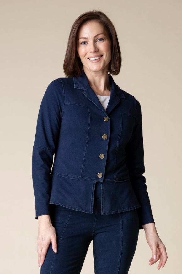 Habitat Stonewash Cotton Knit Urban Jacket - 31522 - DENIM