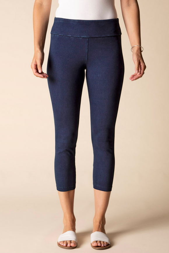 Habitat Stonewash Cotton Knit Crop Pant - 31565 - DENIM